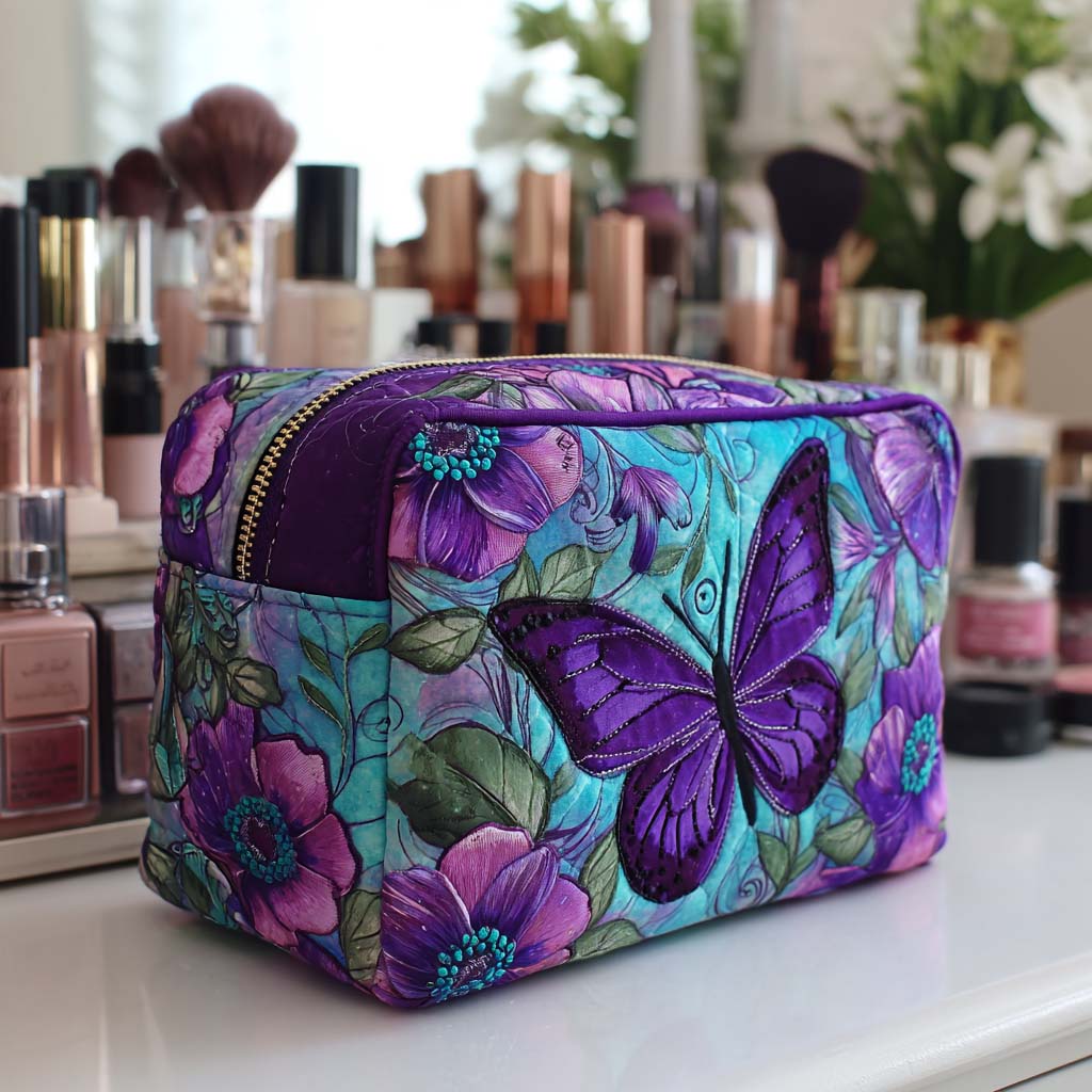 Violet | Butterfly Bloom Makeup Bag
