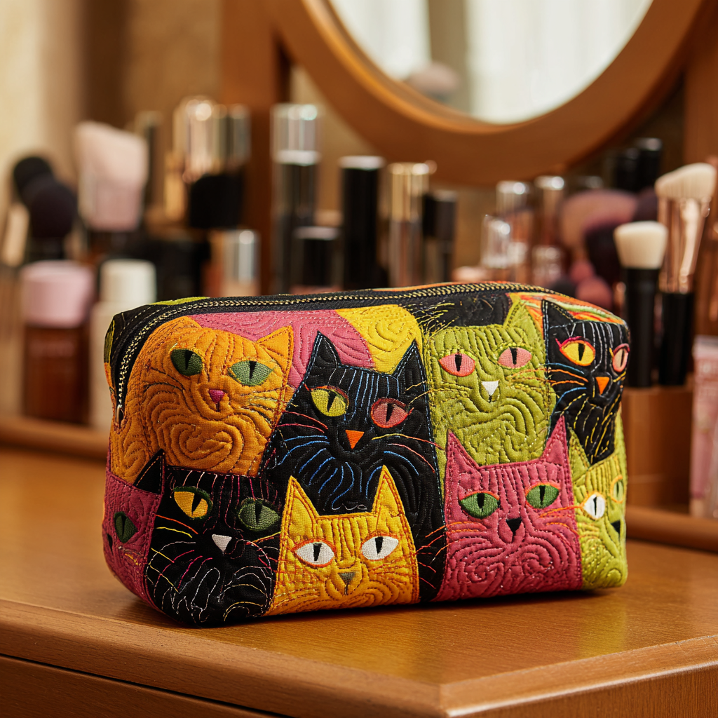 Penny | Playful Cat Makeup Bag