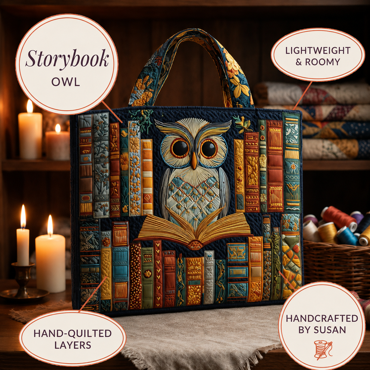 Edith | Storybook Owl Tote