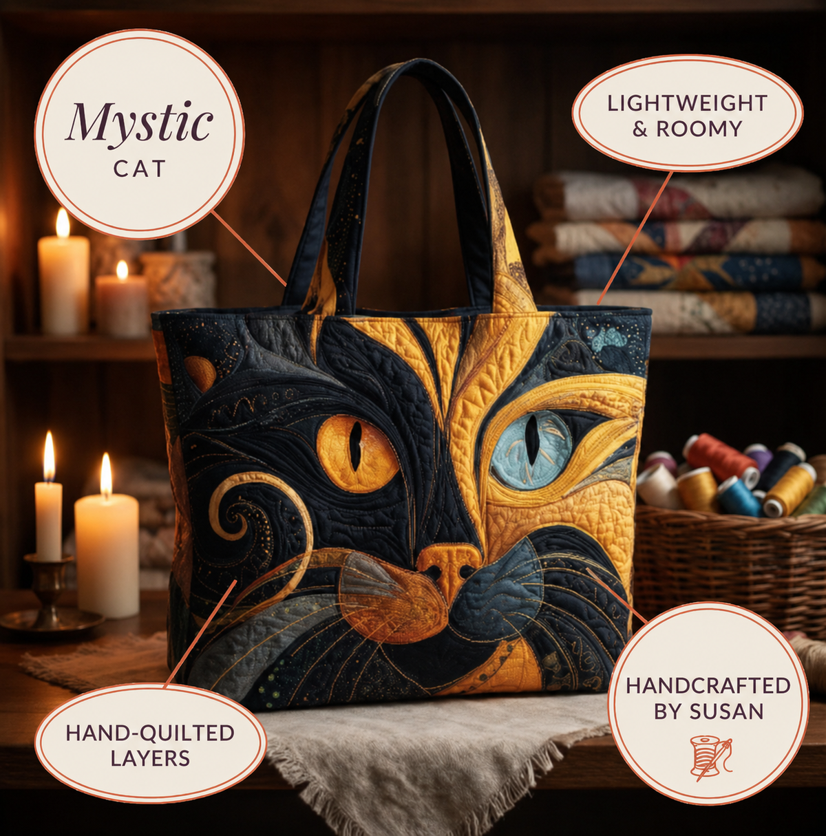 Celeste | Mystic Cat Tote
