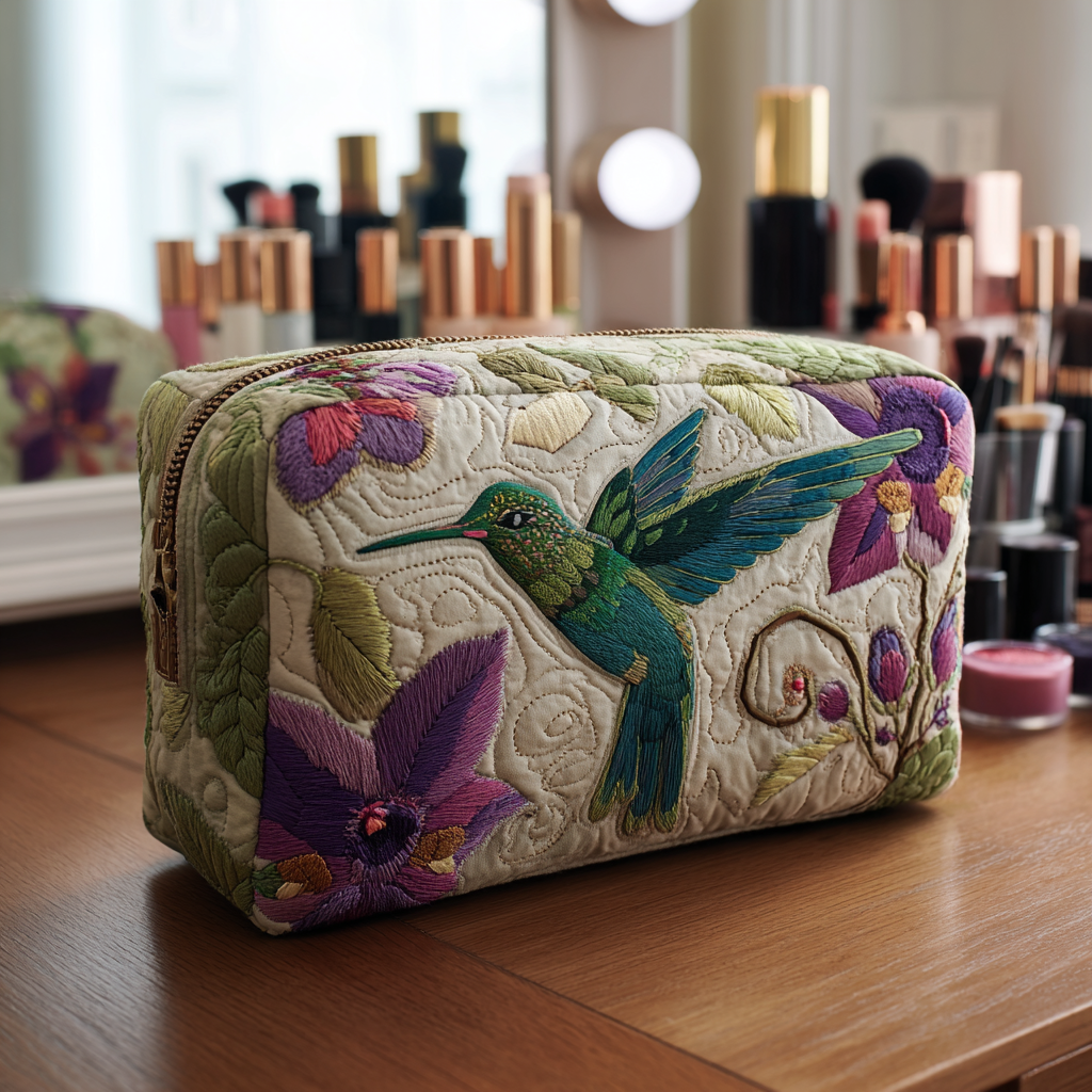 Charlotte | Hummingbird Garden Makeup Bag