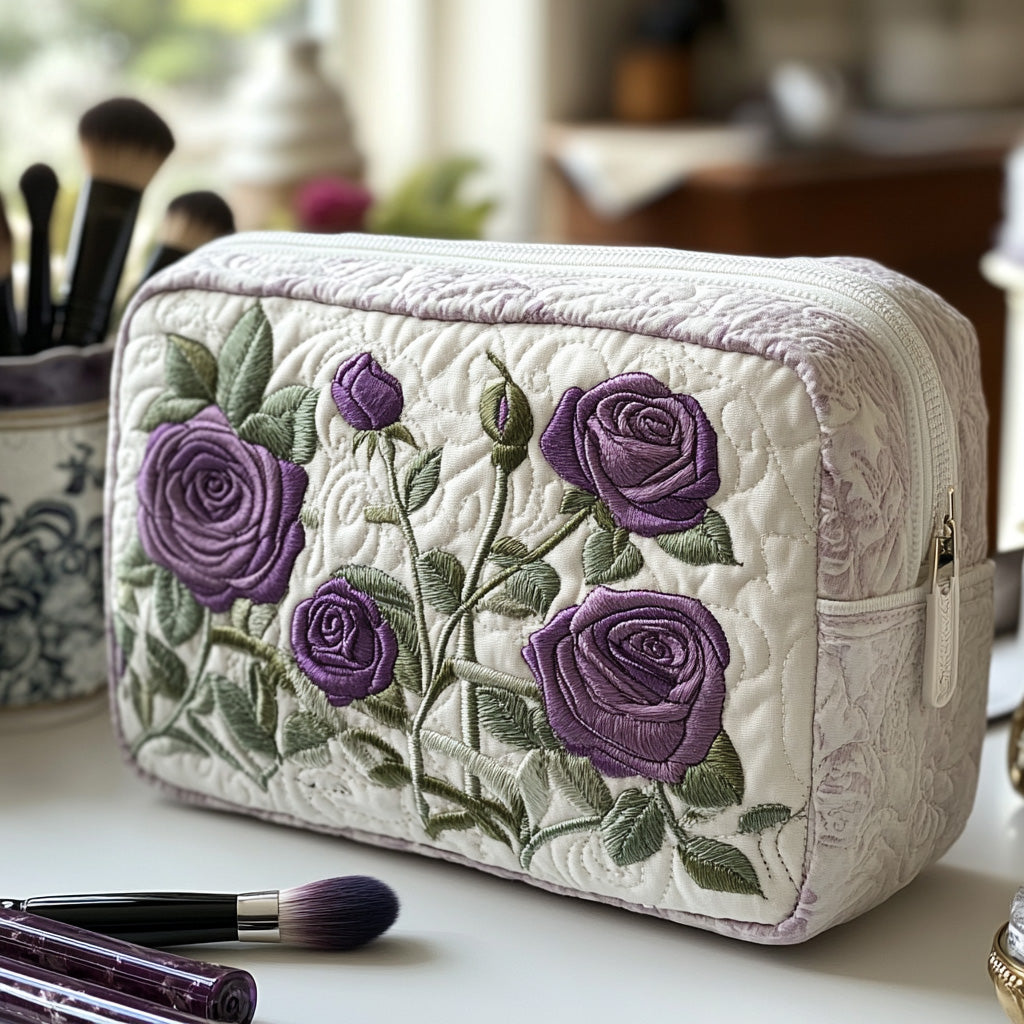 Elena | Lavender Rose Makeup Bag