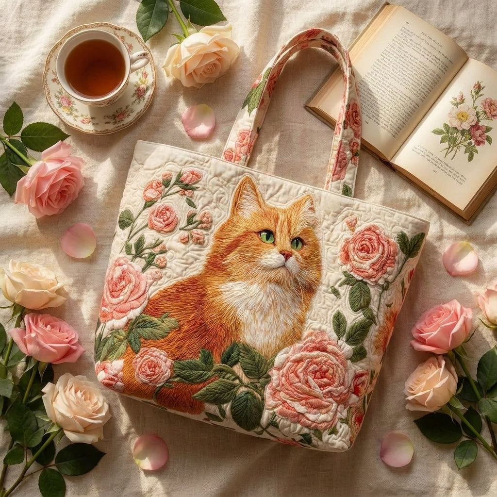 Rosalie | Rose Garden Cat Tote