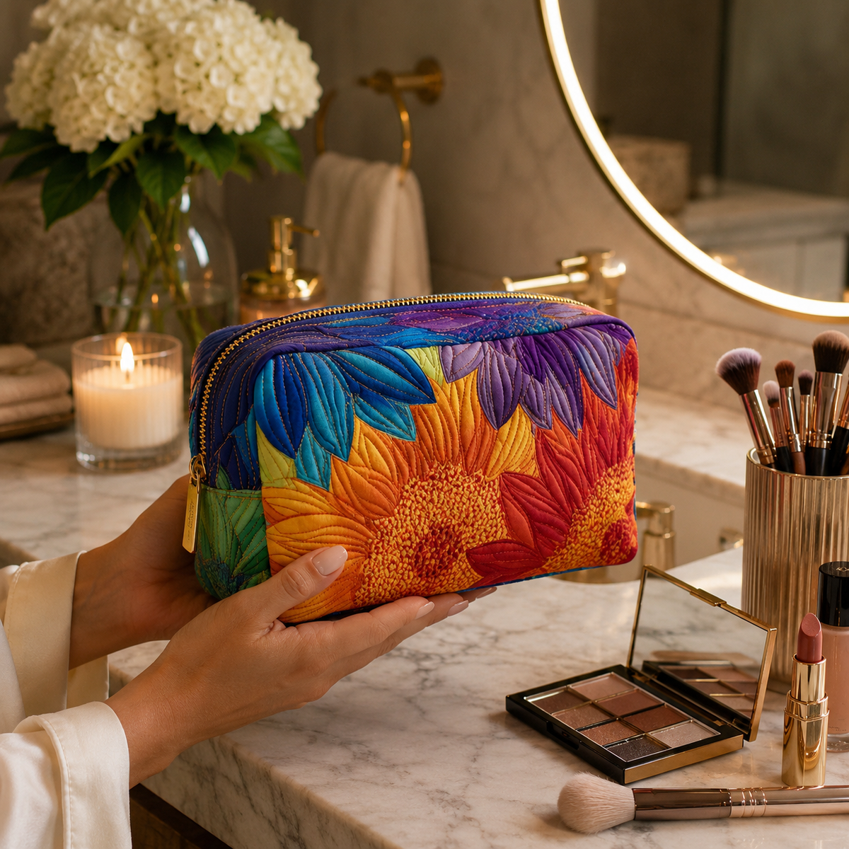 Camille | Radiant Bloom Makeup Bag