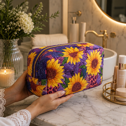 Sabrina | Wild Sunflower Makeup Bag