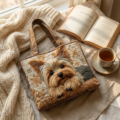 Emily | Yorkie Snowflake Tote