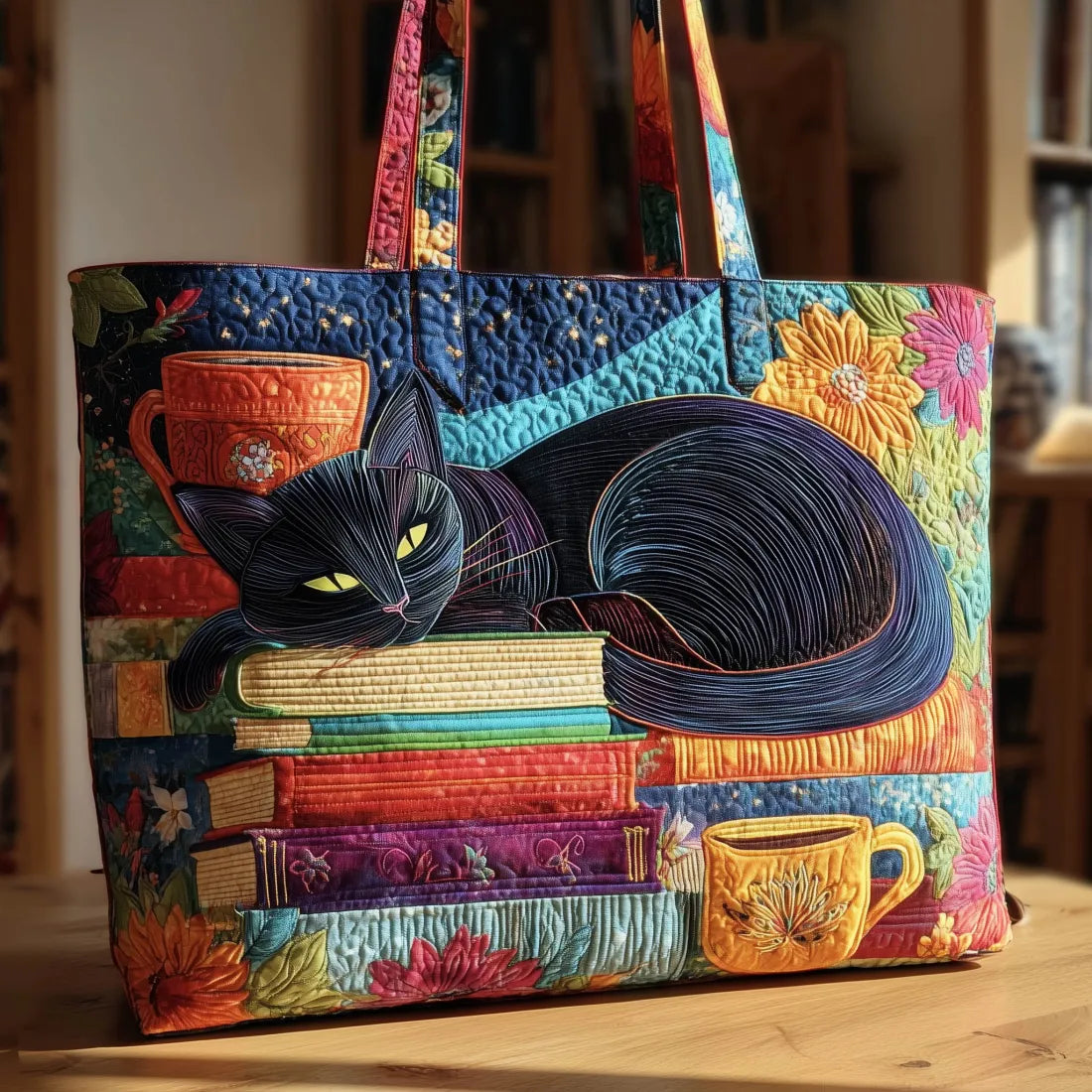 Nora | Cozy Reading Cat Tote