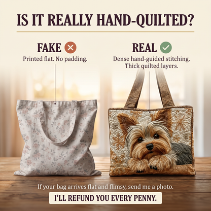 Emily | Yorkie Snowflake Tote