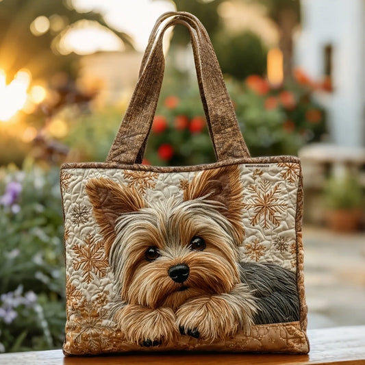 Emily | Yorkie Snowflake Tote