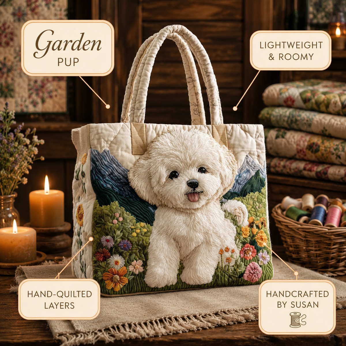 Lily | Garden Pup Tote