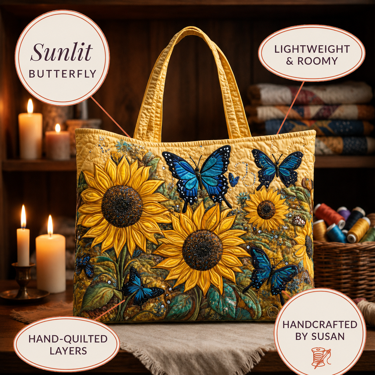 Maribel | Sunlit Butterfly Tote