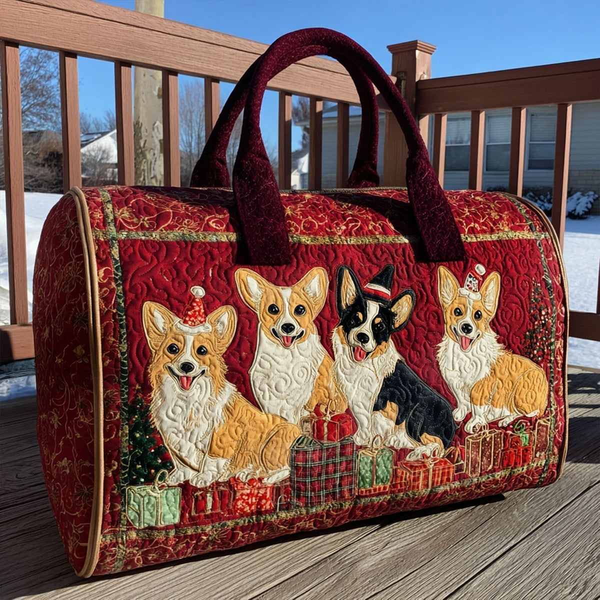 Holly | Festive Corgi Duffle