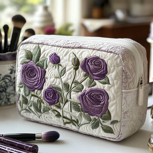 Elena | Lavender Rose Makeup Bag