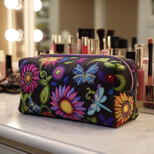 Lillian | Garden Flutter Makeup Bag