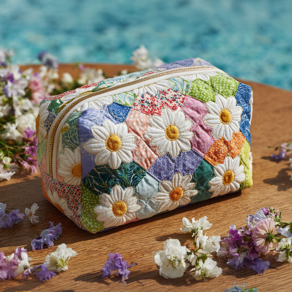Rosalie | Daisy Patchwork Makeup Bag