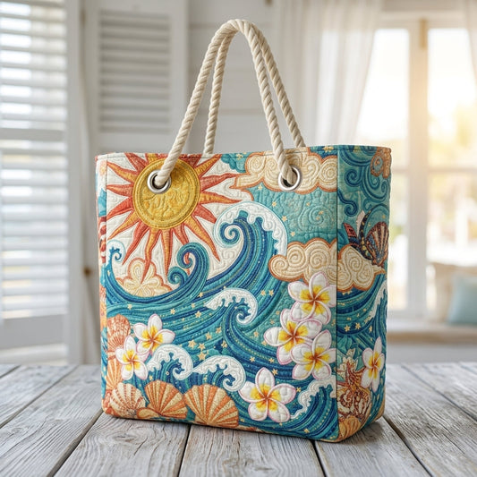 Isla | Sunlit Waves Beach Bag