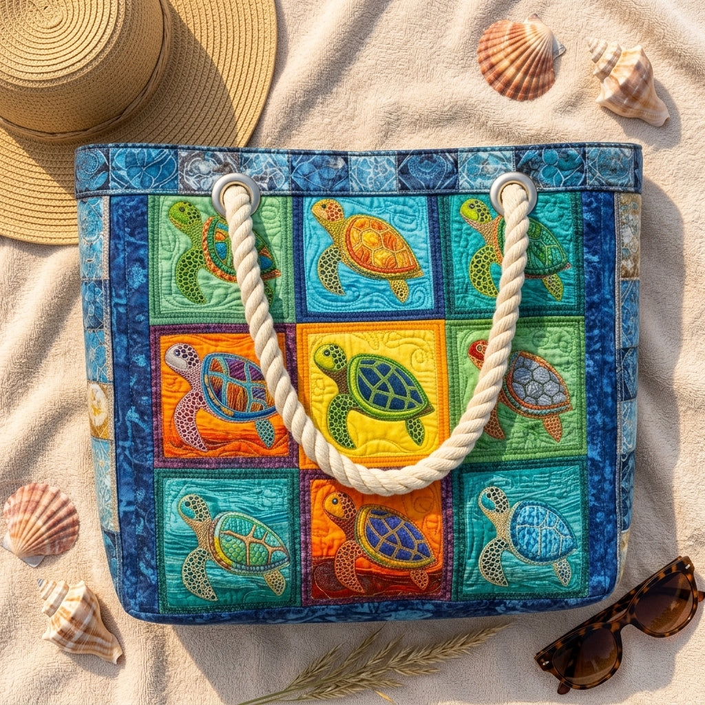Sienna | Turtle Mosaic Beach Bag